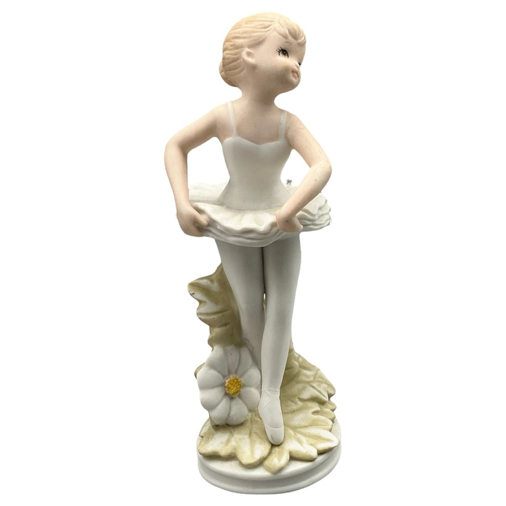Vintage 1982 Lefton Ballerina Figurine Christopher Collection Bisque Porcelain